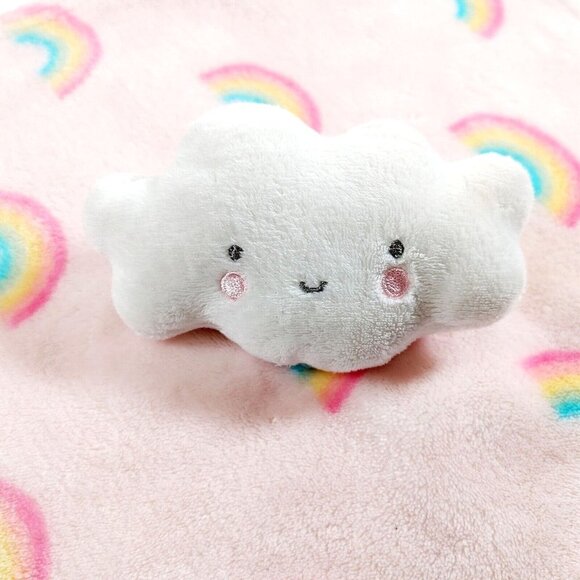 Blankets and Beyond Lovey Pink Rainbows White Cloud Plush Baby Security  Blanket - Picture 4 of 5